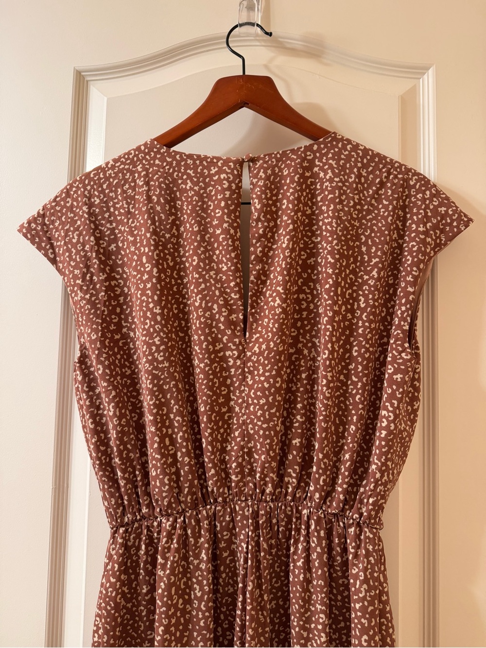 Light Brown Animal Print Wide Leg Romper/Jumpsuit - Picture 5 of 12